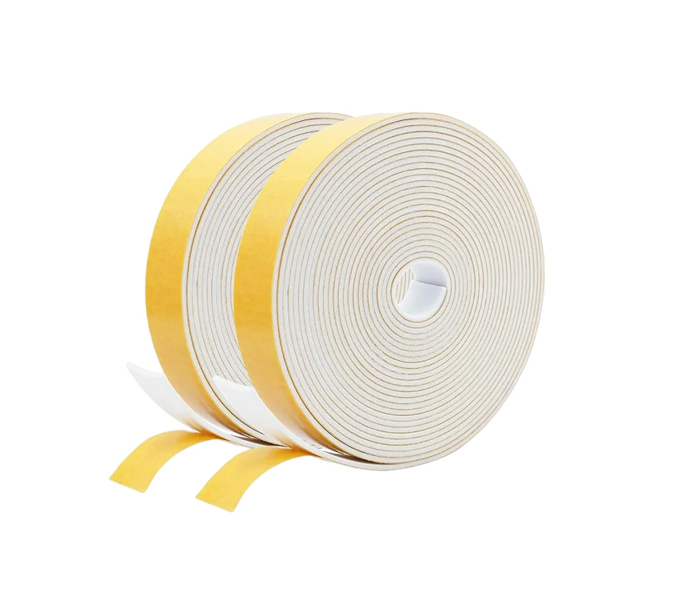 Set 2 role banda de etansare pentru usi si ferestre Taiyeestar, spuma, alb, 20 mm x 5 m