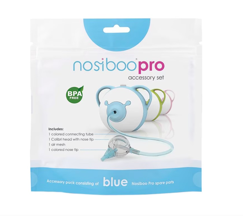 Set accesorii aspirator nazal electric Nosiboo Pro, Albastru, Resigilat, Grad A