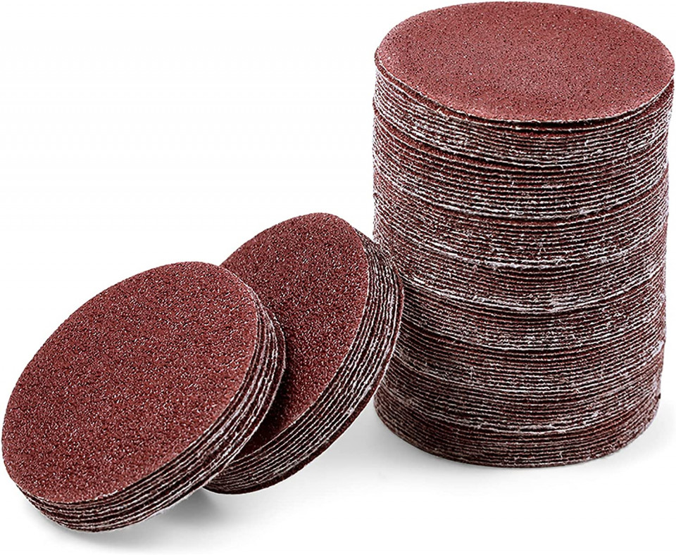 Set de 100 de discuri abrazive Leontool, oxid de aluminiu, rosu, 800, 7,5 cm