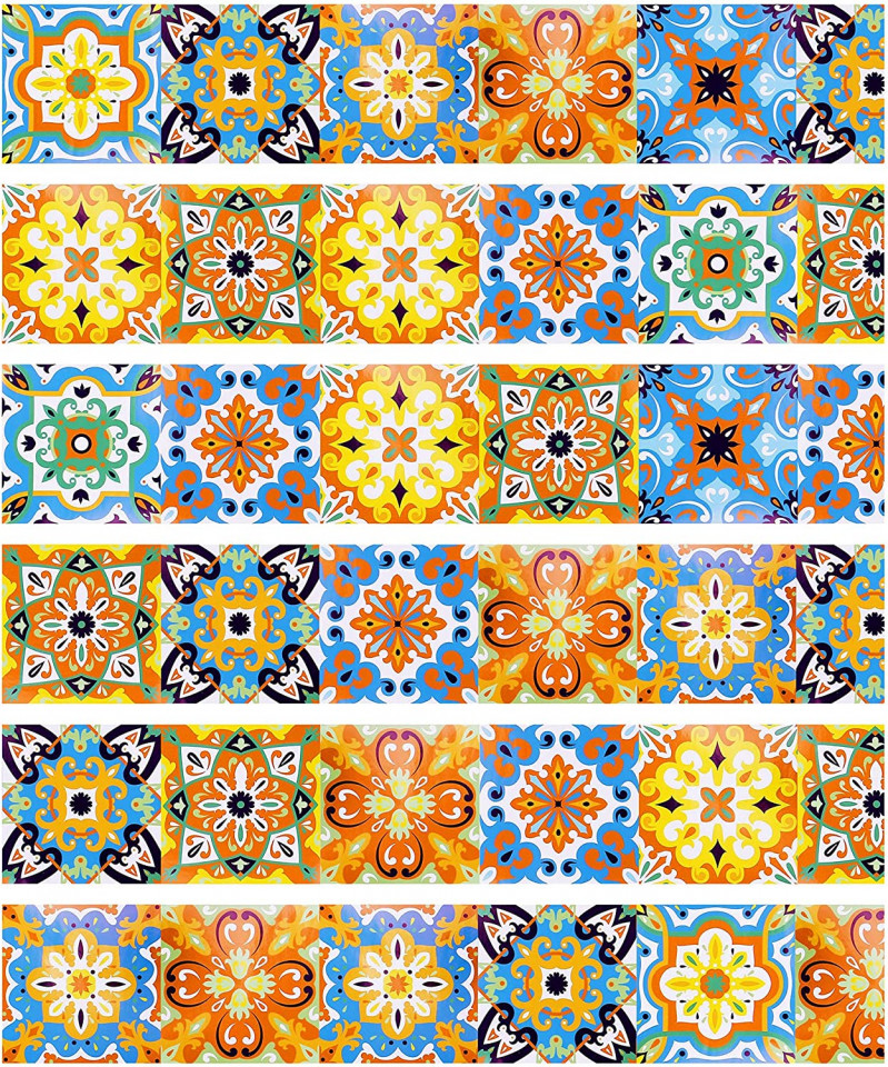 Set de 12 autocolante pentru scari Lpraer, PVC, multicolor, 18 x 100 cm