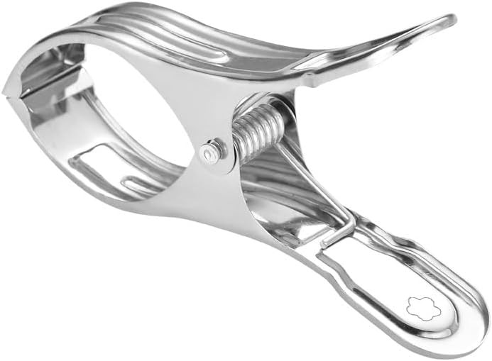 Set de 12 cleme pentru rufe Marjaqe, otel inoxidabil, argintiu, 12 cm
