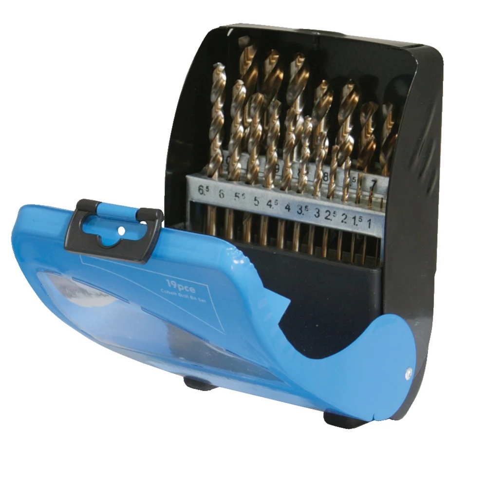 Set de 19 burghie cu varf de cobalt Silverline, 1-10 mm