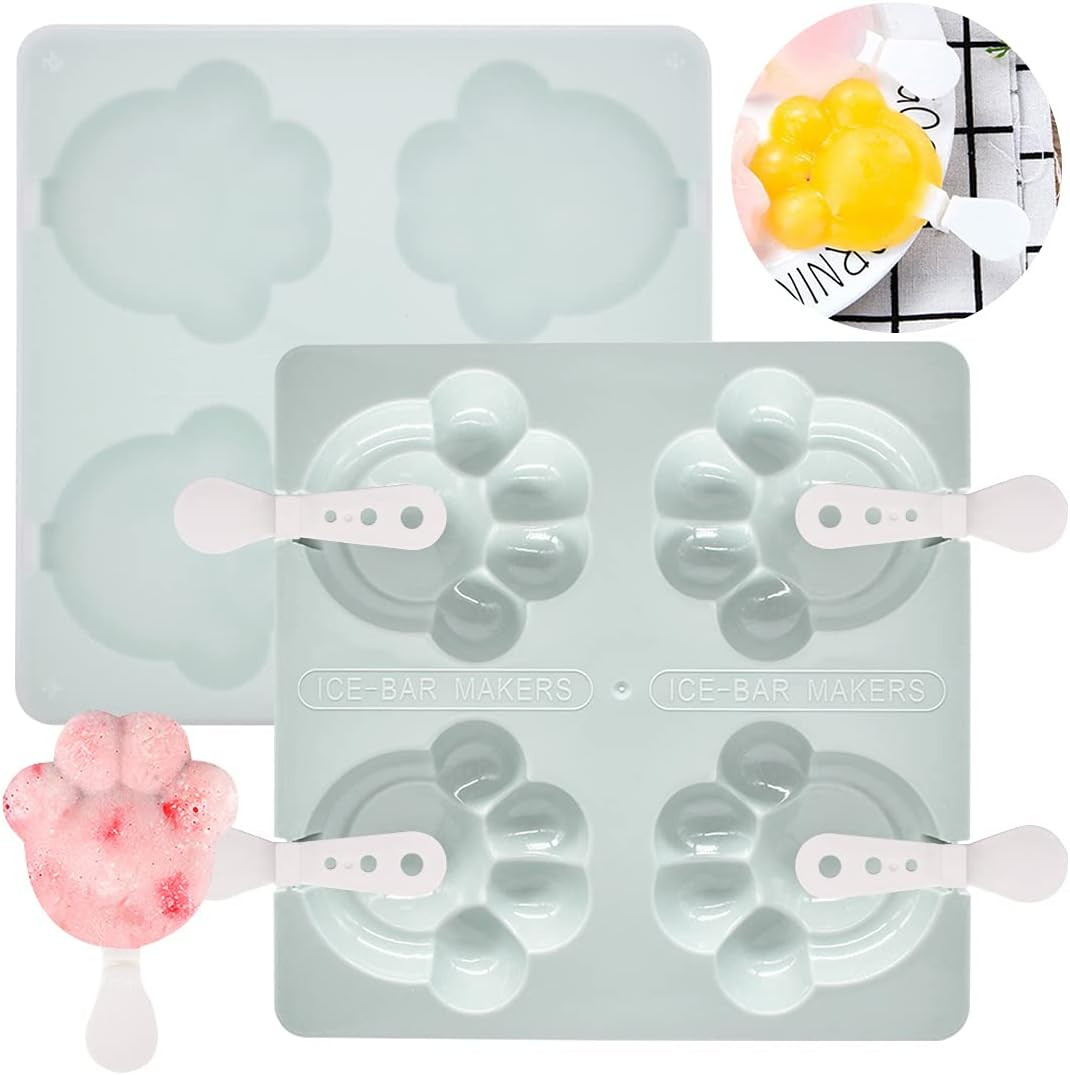 Set de 2 forme reutilizabile pentru inghetata Miotlsy, polipropilena, albastru, 20 x 20 cm