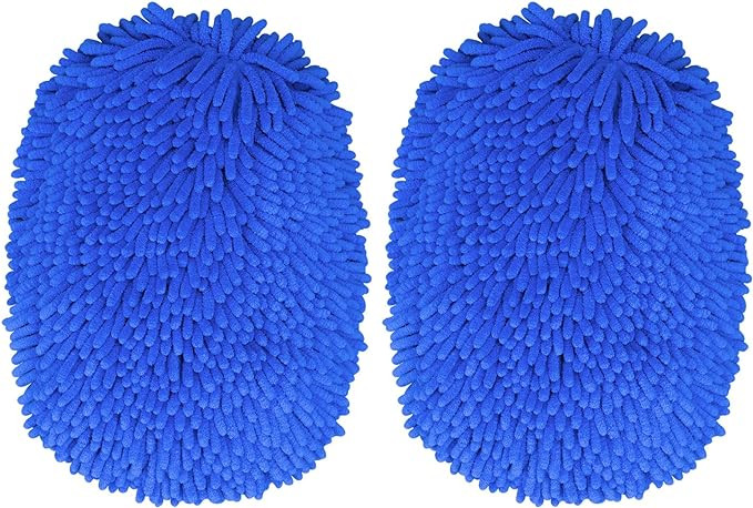 Set de 2 rezerve pentru spalator auto, Amber Yimu, albastru, 26x35 cm