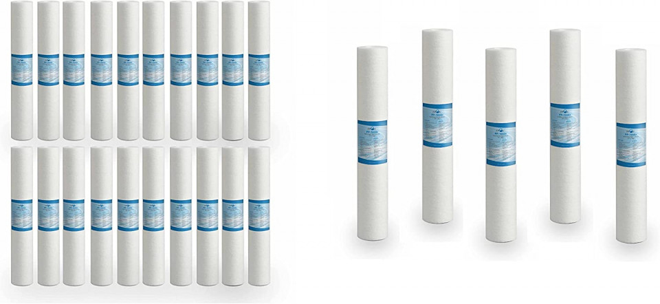 Set de 25 filtre pentru apa Bellerophon, polipropilena, alb, 10 microni, 50,8 cm h – 6,2 cm W 508 imagine noua somnexpo.ro