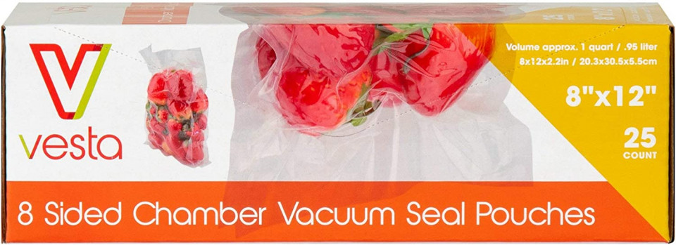 Set de 25 pungi de vidat V Vesta Precision, plastic, transparent, 20 x 30 cm