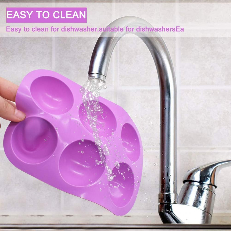 Poze Set de 4 forme pentru prajituri Miotlsy, silicon, violet, 19 x 13 x 2,5 cm