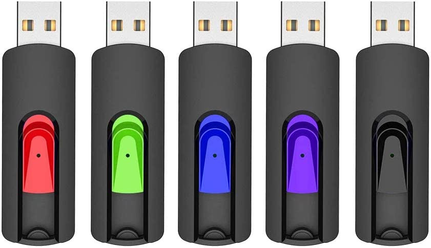 Set de 5 stick-uri de memorie USB 2.0 Vansuny, multicolor, 64 GB