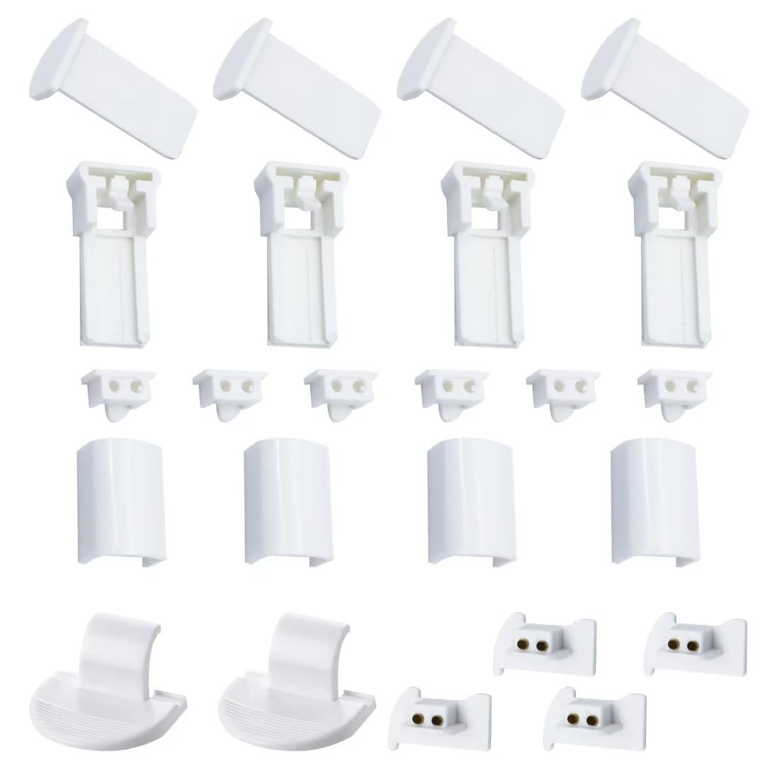 Set de 50 suporturi autoadezive pentru cabluri, ABS, alb, 3 x 3 x 1 cm