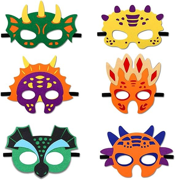 Set de 6 masti pentru carnaval JAHEMU, pasla, multicolor, 20 x 13 cm