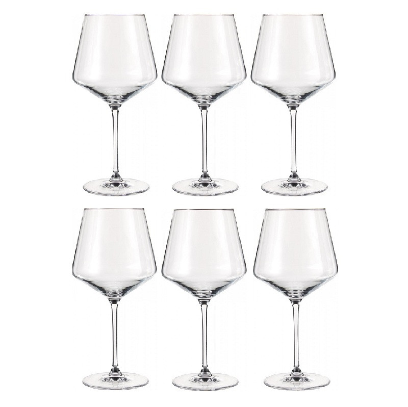 Set de 6 pahare pentru vin Burgunder Puccini, sticla, 11 x 23 cm, 730 ml chilipirul-zilei.ro/ imagine 2022 1-1.ro