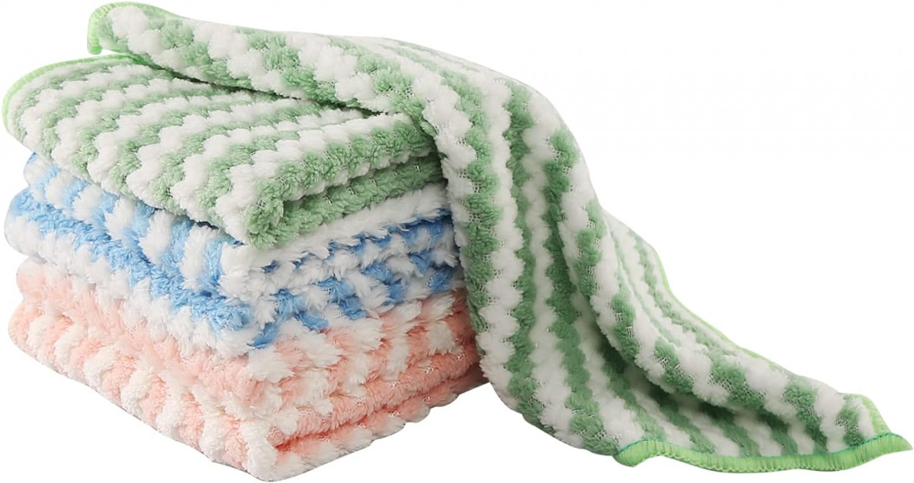 Set de 6 prosoape Fasbet, microfibra, multicolor, 25 x 25 cm