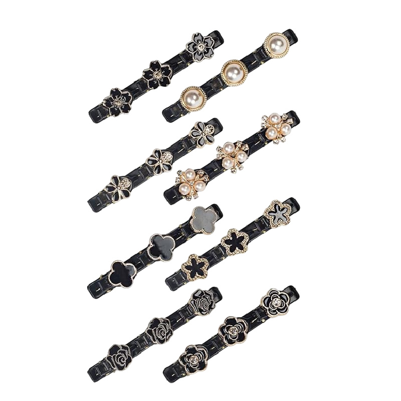 Set de 8 agrafe pentru par Fohyloy, plastic, multicolor, 3 x 9.5 cm