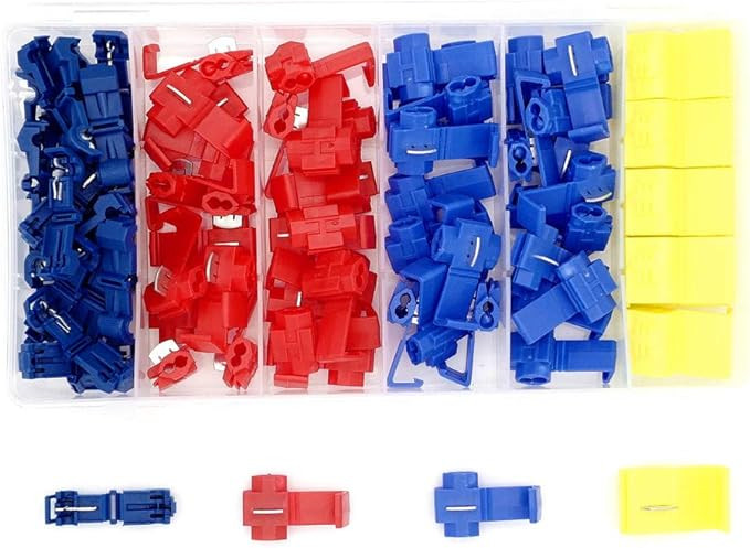 Set de 85 conectori de ramificatie Lawnko , polipropilena, multicolor, 0,5 mm² - 6 mm²/10-22 AWG