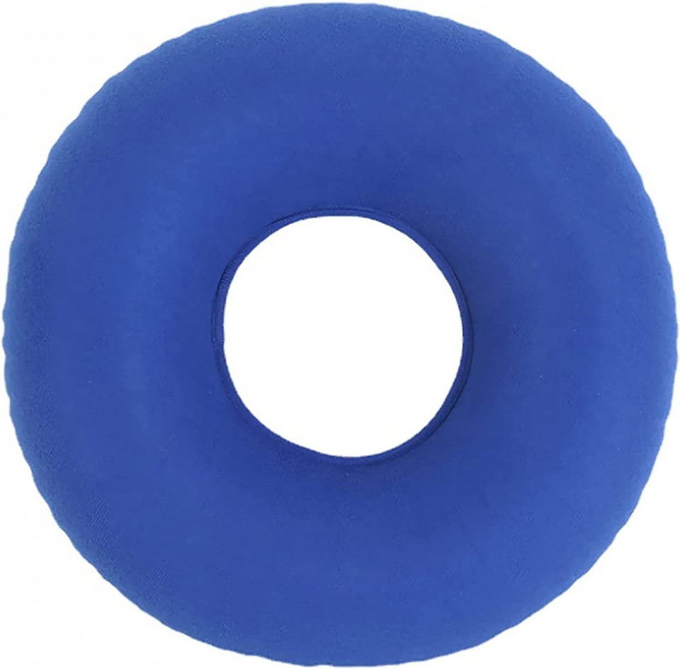 Set perna gonflabila pentru scaun cu pompa Meiwo, albastru, catifea/PVC, 35 cm