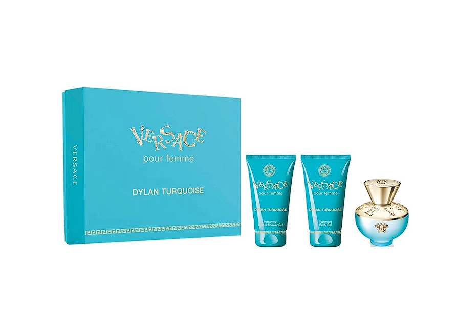 Set Versace, Dylan Turquoise pour femme, Femei: Apa de Toaleta, 50 + Gel de dus, 50 ml + Lotiune de corp, 50 ml, Resigilat, Grad B