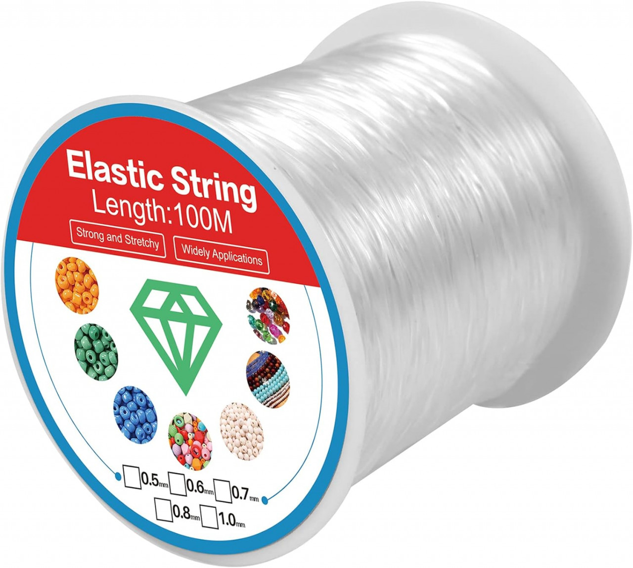 Snur elastic transparent pentru confectionarea bratarilor, nailon, 1,0 mm