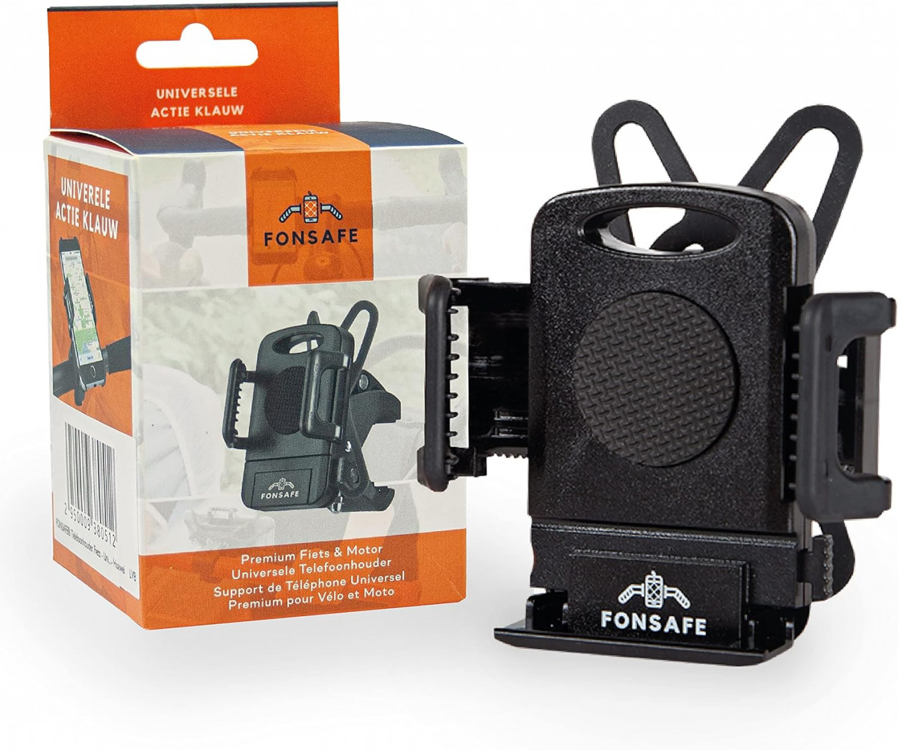 Suport de telefon pentru bicicleta Fonsafe, plastic, negru