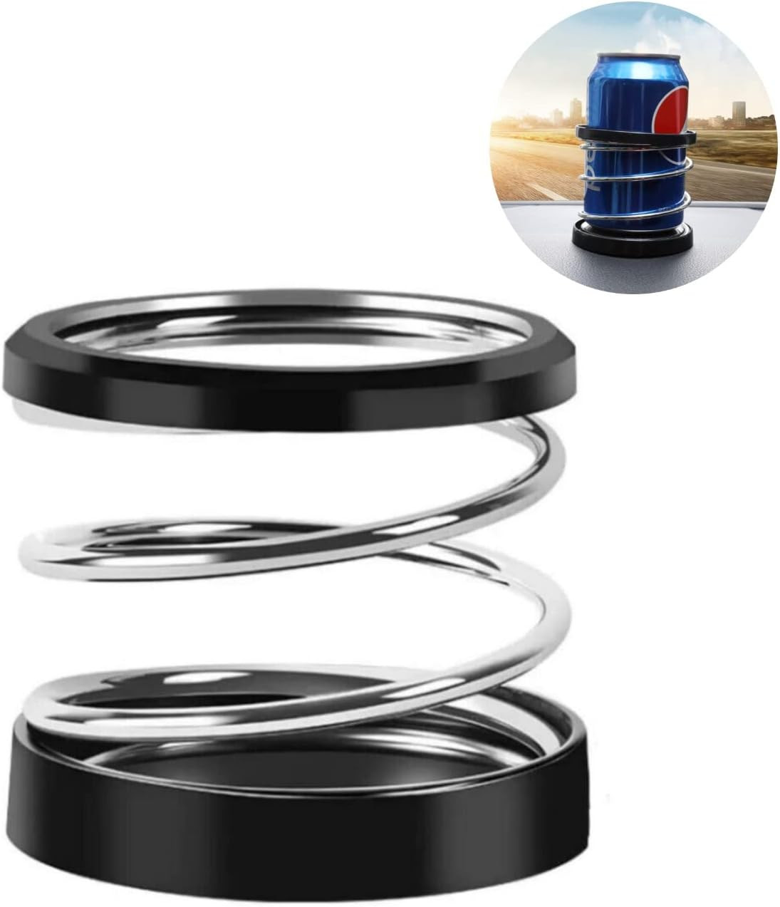 Suport pentru pahare auto Generic, plastic, negru, 7,5 x 8,5 cm