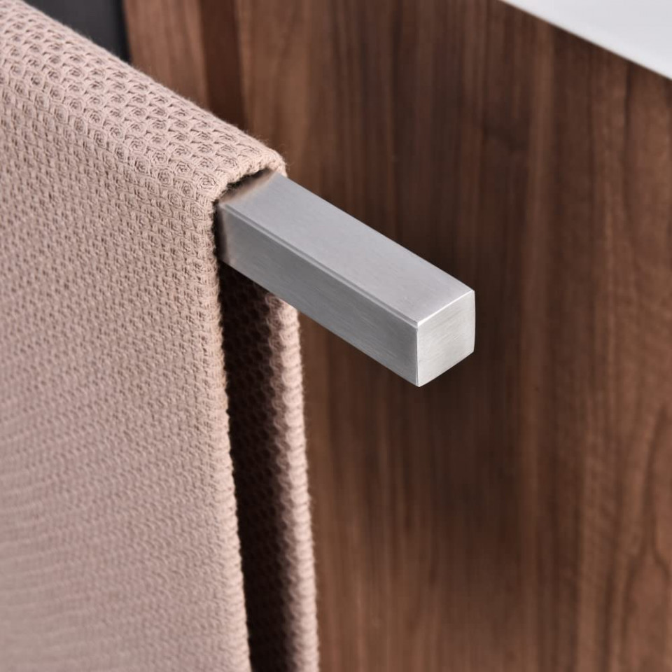 Poze Suport pentru prosoape HomeHeng, otel inoxidabil, argintiu, 6,5 x 6,5 x 40 cm