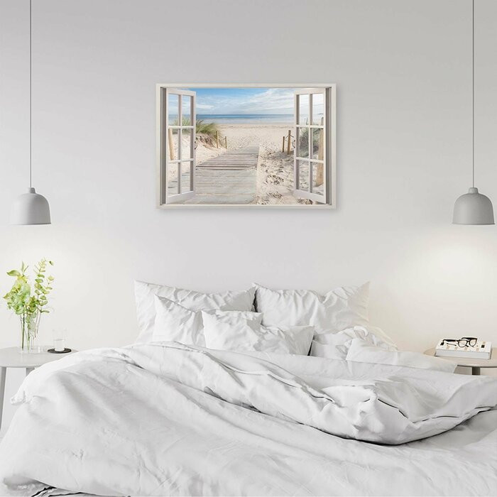 Tablou Canvas „Window to the Beach”, 60 x 90cm