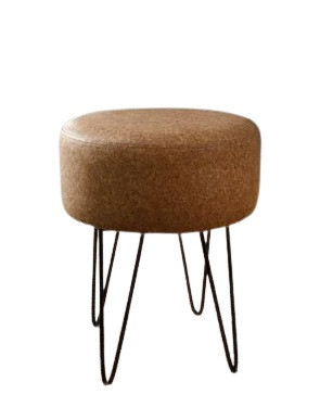 Taburet Home Affaire, metal/piele PU, negru/maro deschis Affaire