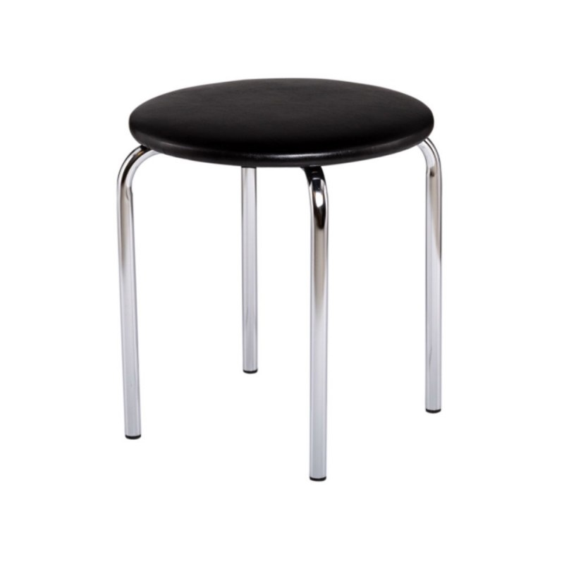 Taburete cromat ANT negru, 47.5x42x38 cm