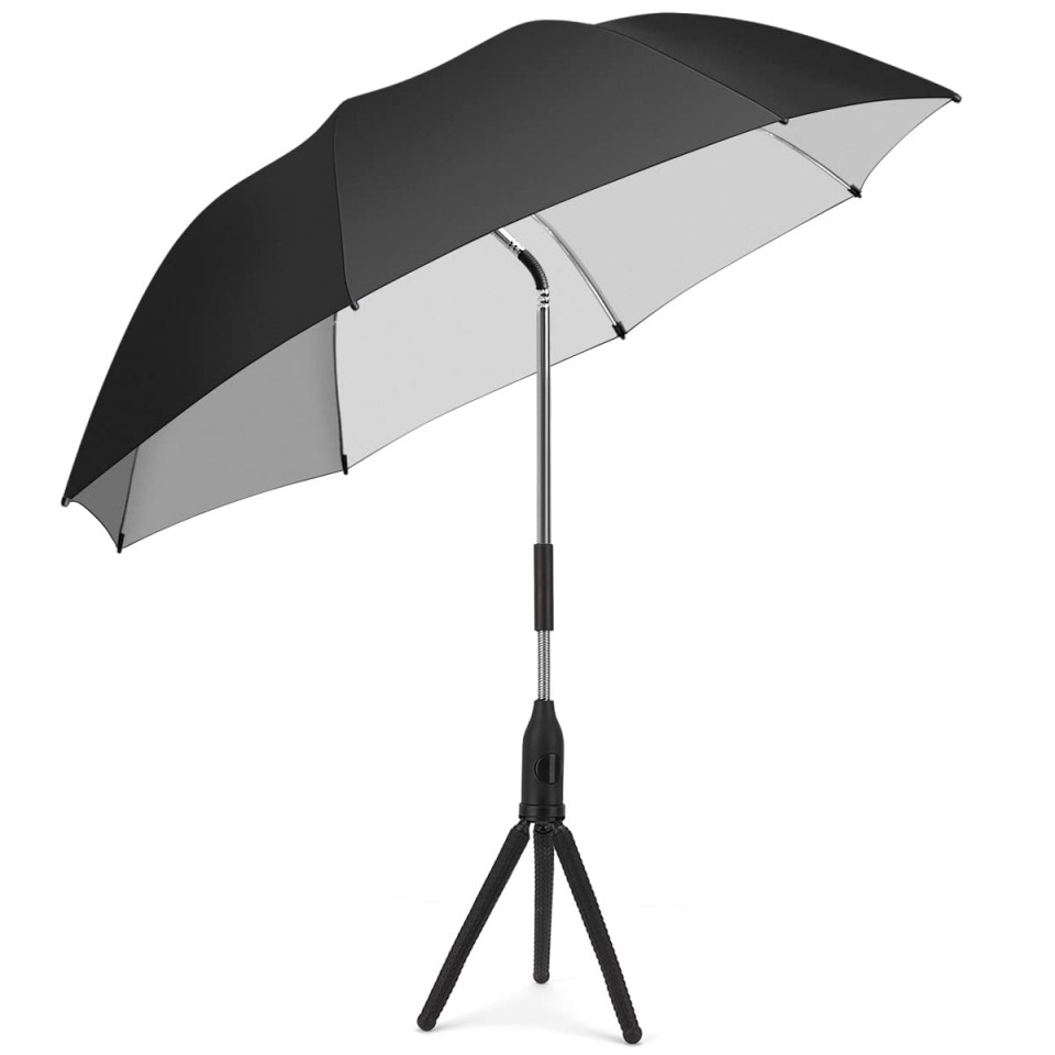 Umbrela pentru carucior RIOGOO, negru, UV 50+, 86 X 73 cm 50