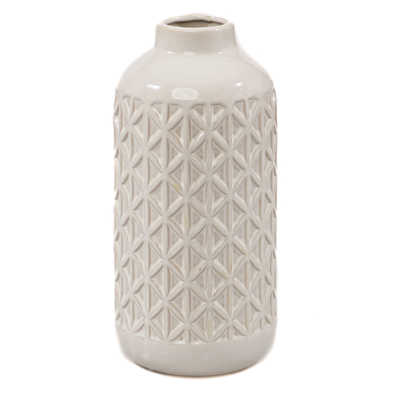 Vaza Bloom, Ceramica, Alb, 23cm