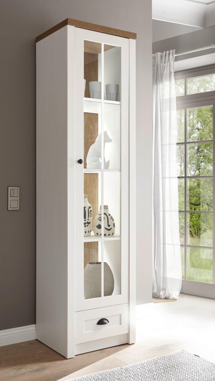 Vitrina Provence, Alb-Stejar, 50 cm latime