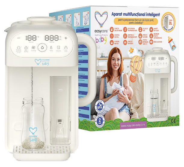 Aparat multifunctional inteligent Easycare Baby, pentru prepararea formulei de lapte praf, pentru bebelusi, Resigilat, Grad A