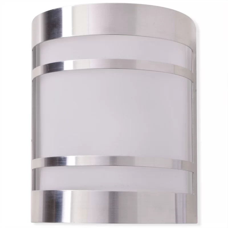 Aplica de perete pentru exterior Brazil, otel inoxidabil/plastic, argintiu/alb, 16,5 x 14 x 10,5 cm