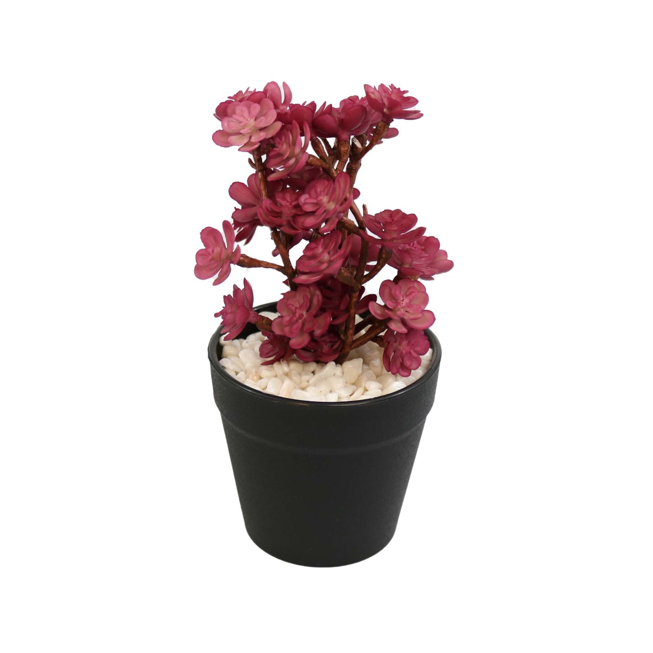 Aranjament Floral Artificial, Rosu, Plastic, 16Cm