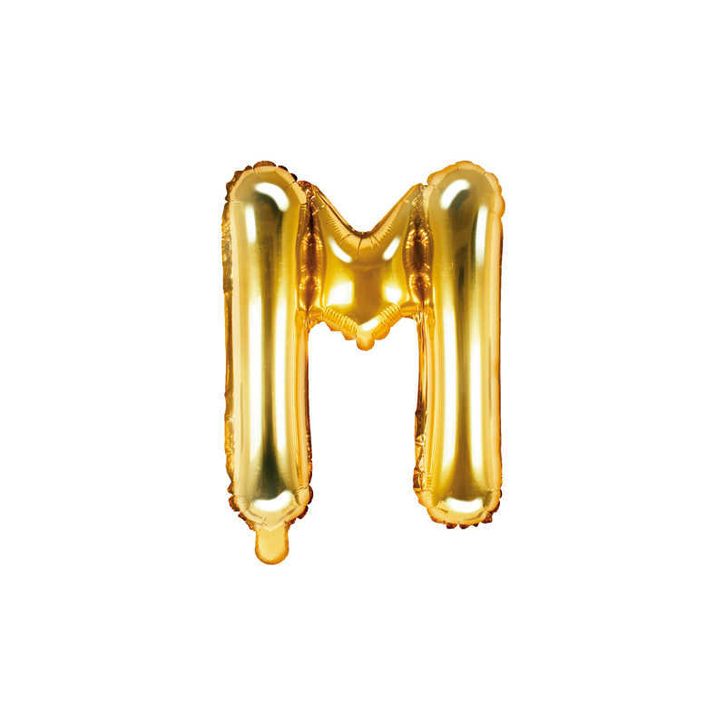 Poze Balon aniversar Maxee, litera M, auriu, 40 cm