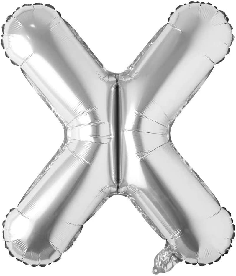 Balon aniversar Maxee, litera X, argintiu, 40 cm Accesorii