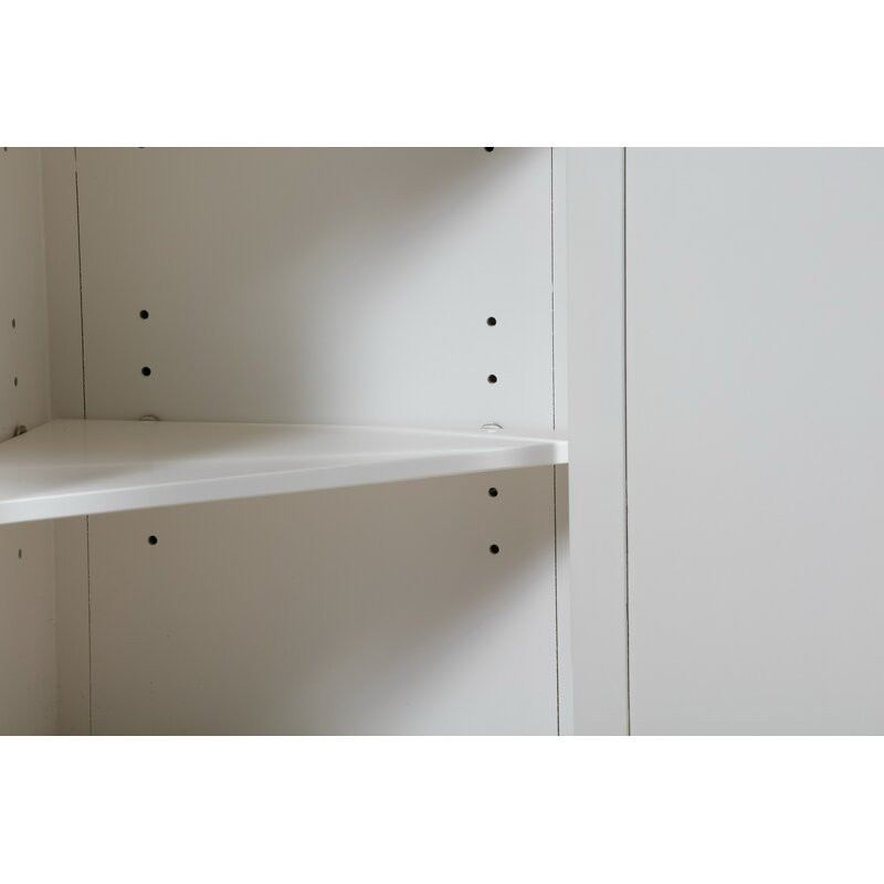 Bufet Corisande, lemn masiv/MDF, alb/natur, 78 x 58 x 35 cm image1