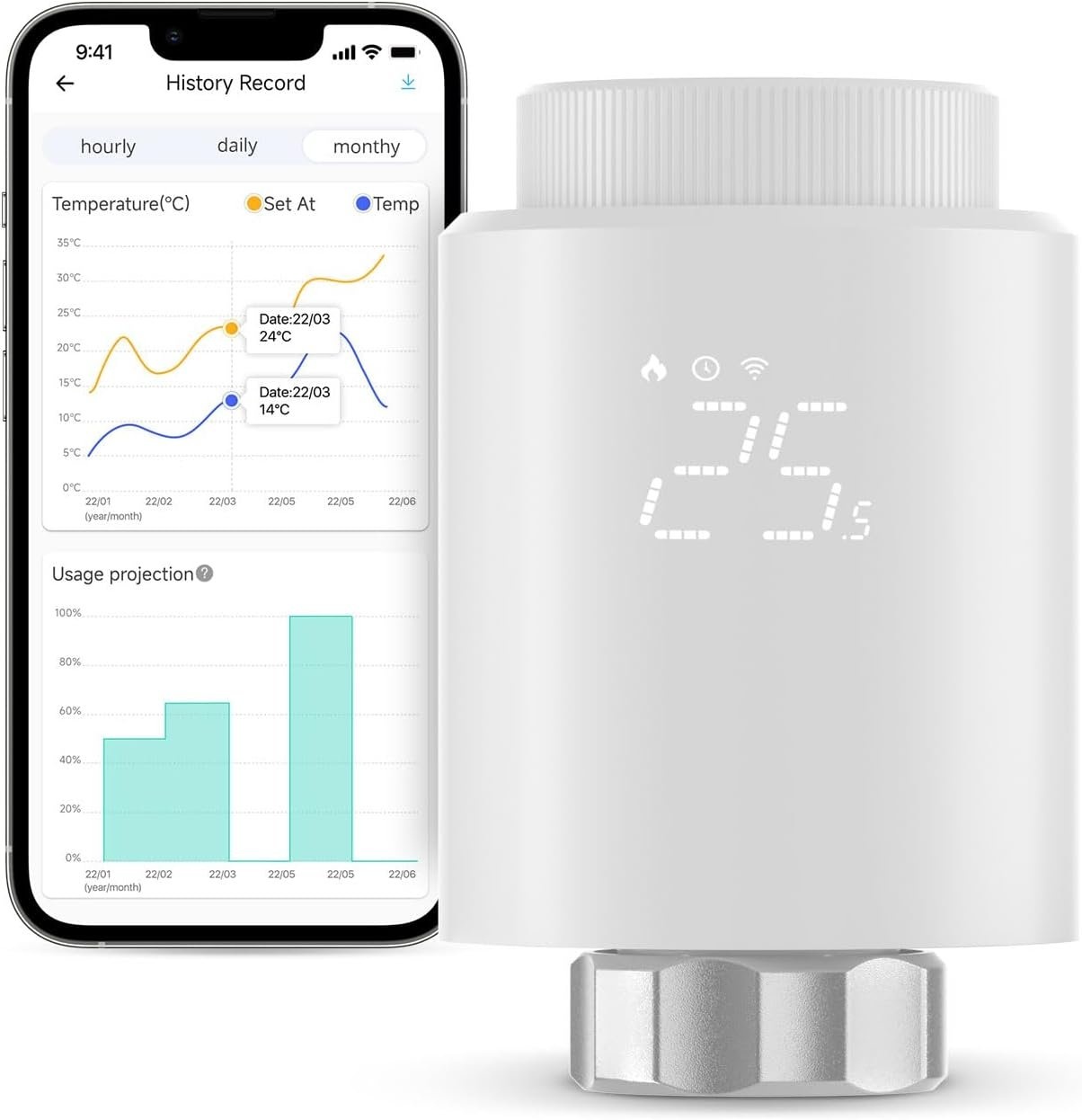 Cap termostatic inteligent Sonoff TRVZB, Zigbee 3.0 pentru calorifer / valva termostatica de calorifer