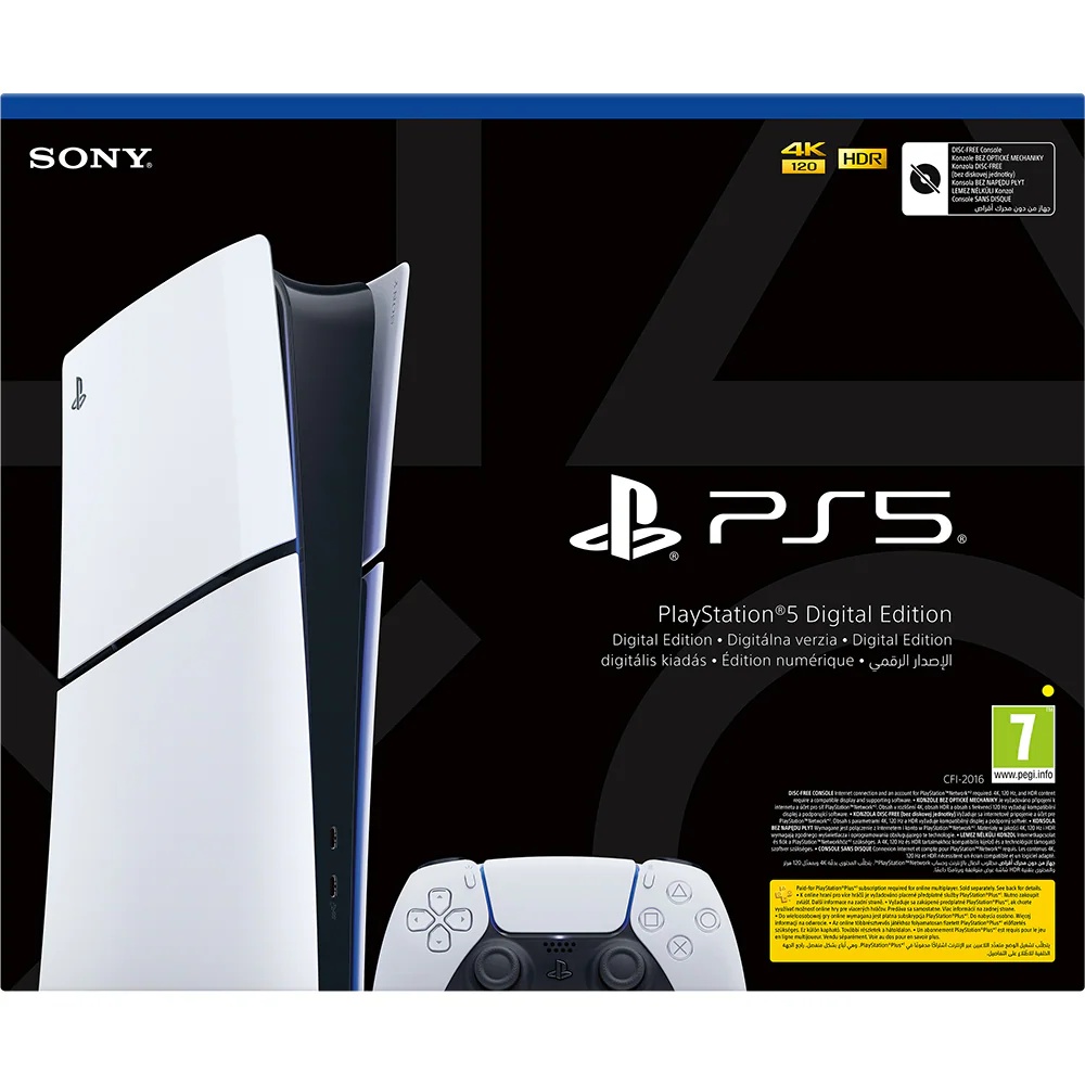 Consola Sony PlayStation 5 Slim Digital Edition (PS5) 1TB, D-Chassis, White