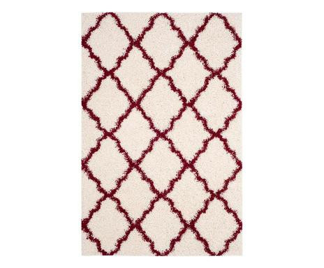 Covoor Michelle, textil, fildes/rosu inchis, 122 x 183 cm 122