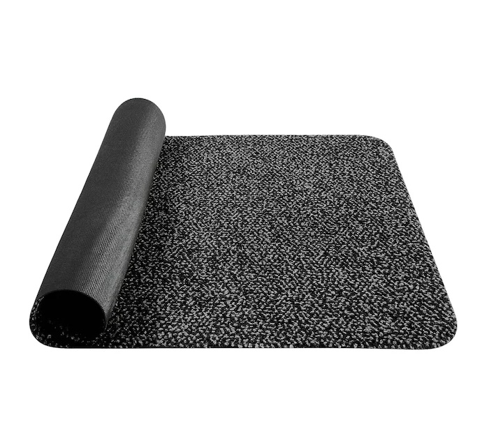 Covoras antiderapant Mibao, polipropilena, gri/negru, 60 x 40 cm