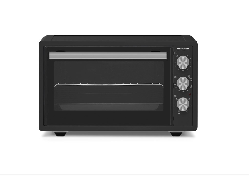 Cuptor electric Heinner HCE-S37DKA, 1650W, capacitate 37l, 220 °C, 6 functii de gatire, timer, gril, convectie, accesorii: gratar si tava de copt,
