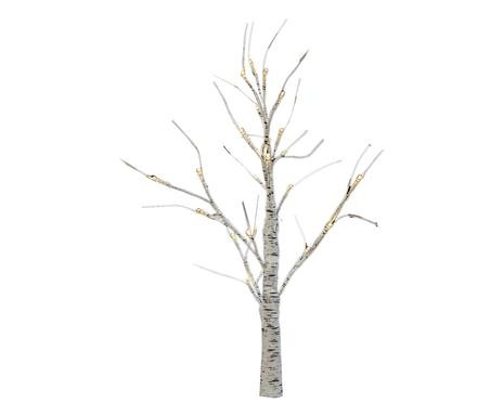 Decoratiune cu LED Comercial Lama, model copac, alb/negru, 55 cm