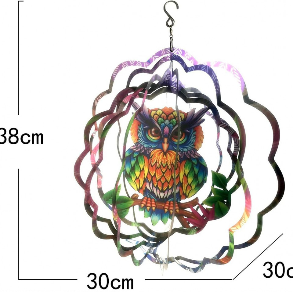 Poze Decoratiune de gradina Veumoie, metal, multicolor, 38 x 30 cm