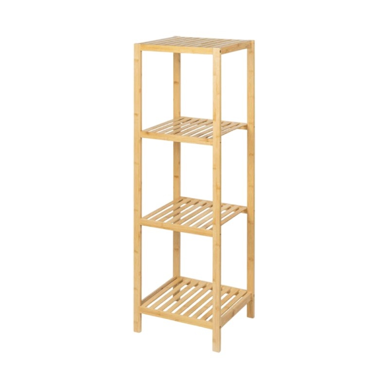 Etajera depozitare KL272, cu 4 rafturi, lemn, 33x37x110 cm, multifunctional, natur