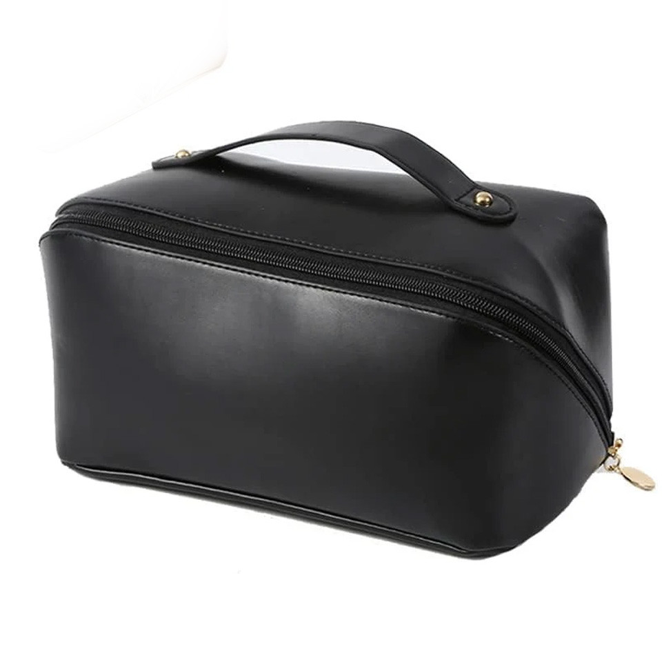 Geanta pentru cosmetice Demiawaking, piele PU, negru, 23 x 11 x 11 cm