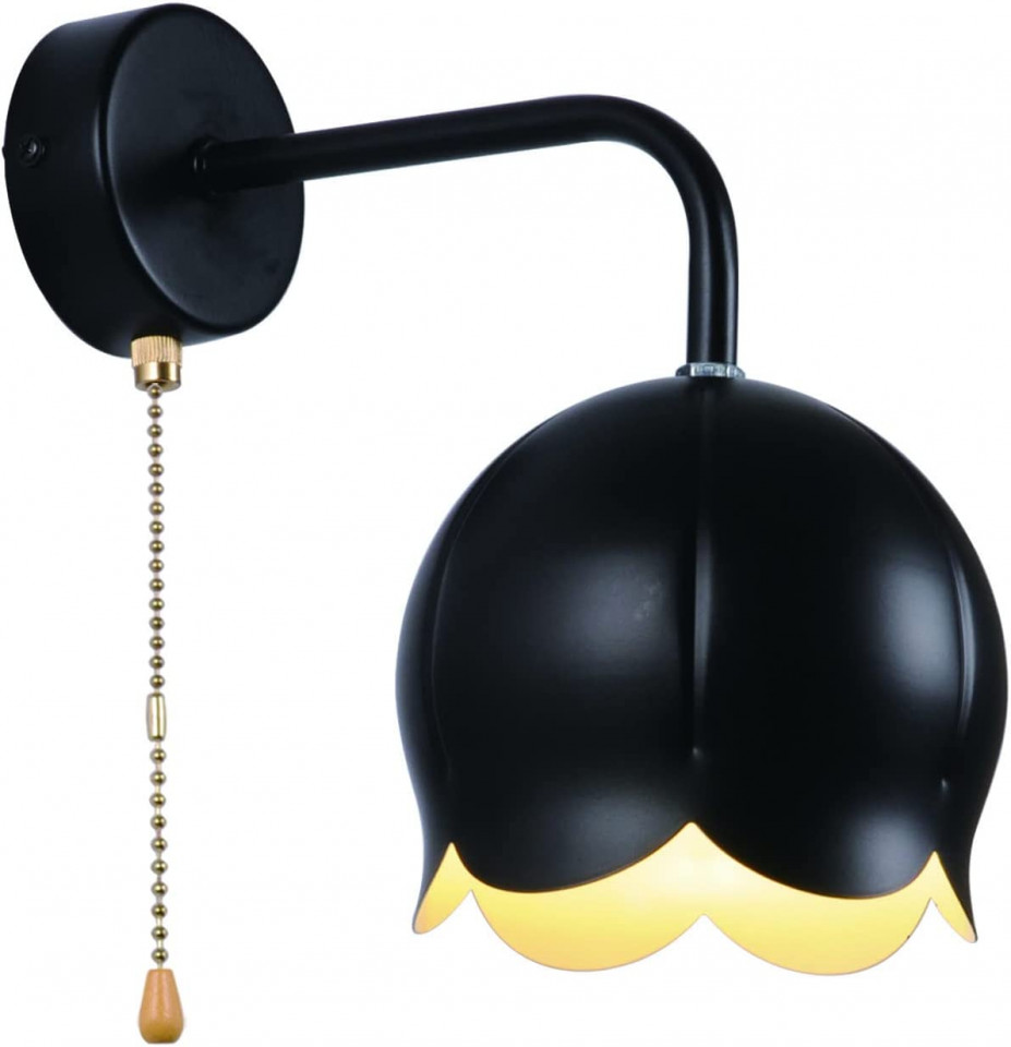 Lampa de perete cu maner comutator MOCUI, Lalea, otel aliat, negru, 21 x 23 x 12,3 cm Aplice 2023-09-25