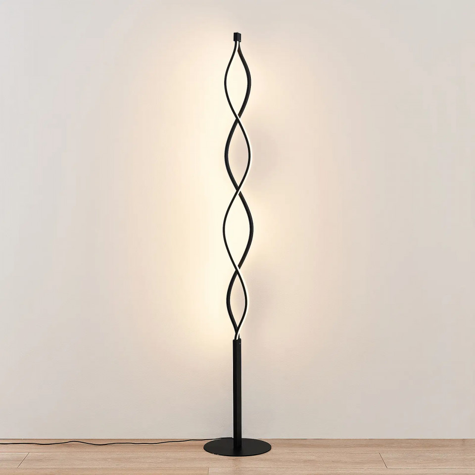 Poze Lampadar Welina, LED, metal/plastic, negru, 25 x 150 cm