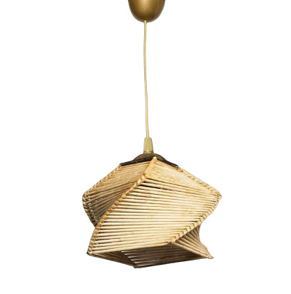 Lustra tip pendul Marlow Home Co., metal, crem, 75 x 20 cm