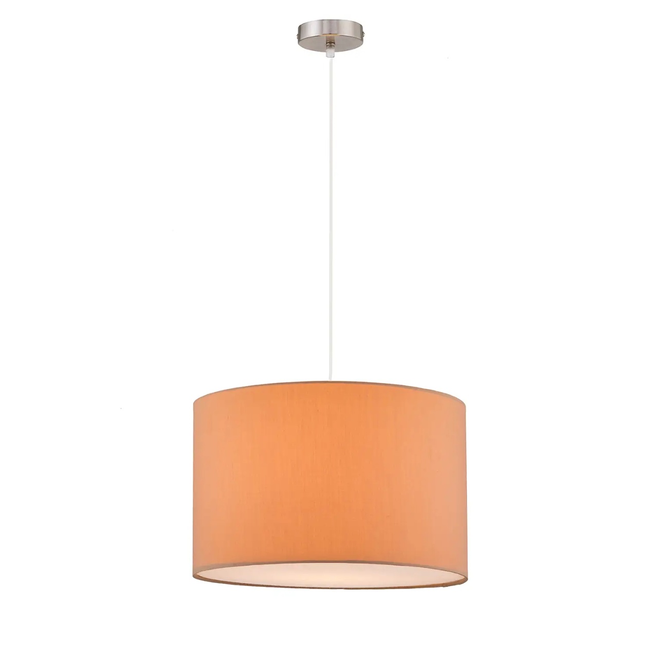 Lustra tip pendul Modis, metal/textil, maro, 40 x 40 x 148 cm