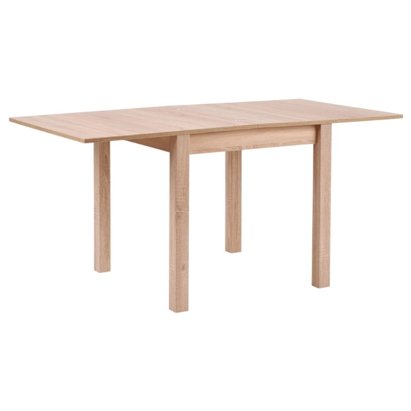 Masa living extensibila HM Gracjan, PAL, cant ABS, 80-160x80x76 cm, 6 persoane, stejar sonoma